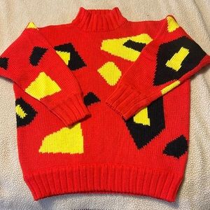 Esprit Sport 1980s orange sweater size Medium.